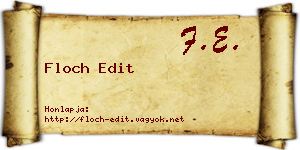 Floch Edit névjegykártya